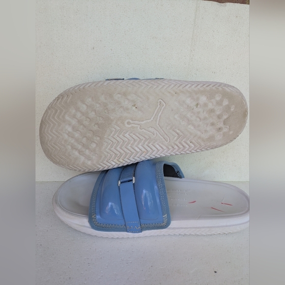 Jordan Super Play Slide Sandal size 13 White and ceil blue Engineered 23 DM - Picture 7 of 9
